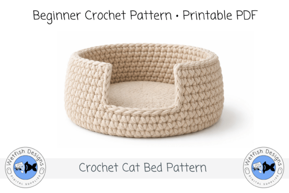 Download Begginer Crochet Cat Bed Pattern - Crochet Collection