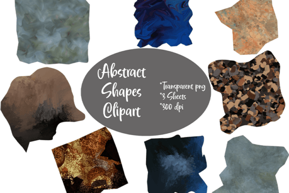 Download Large Organic Painterly Abstract Shapes - Painterly Collection